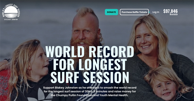 Image 2 for Going for the world record for the longest ever surf!