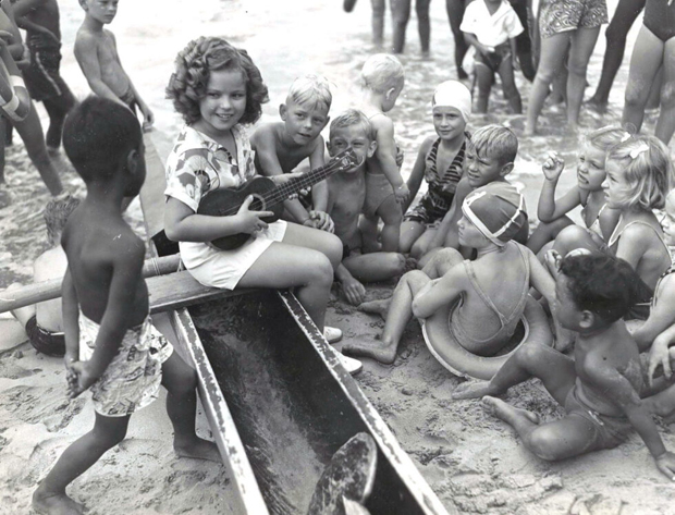 Image 1 for Depression era beach hangs with Dick Metz and Shirley Temple