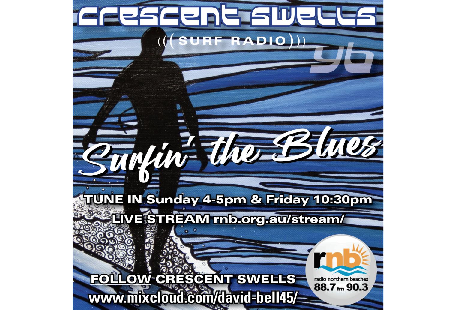 Image 1 for “Surfing the Blues” with Crescent Swells – track list, tune in 